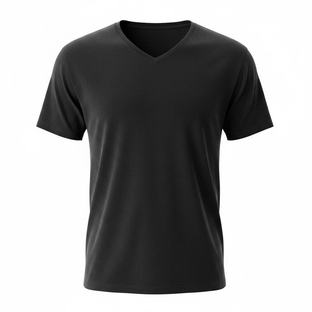 Paige Men Black V- Neck Short Sleeves T-Shirt Size XXL